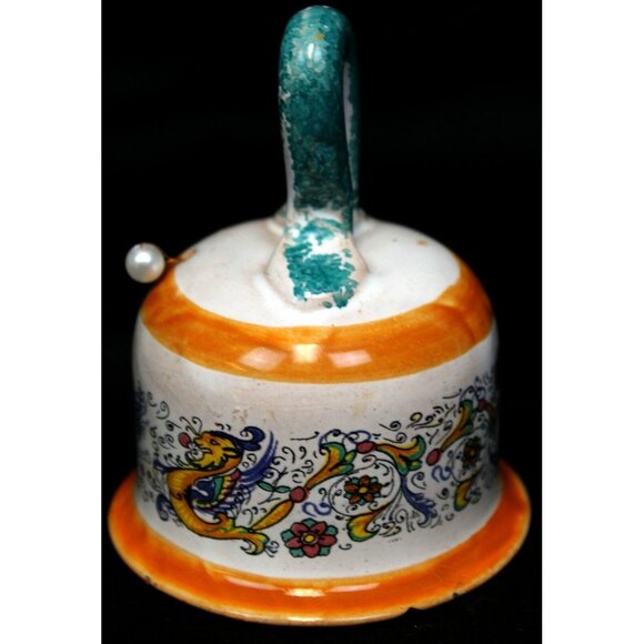 MOMA Deruta Ceramiche Artigianali Dragon Italian Pottery Bell Fima Forti - Picture 2 of 12